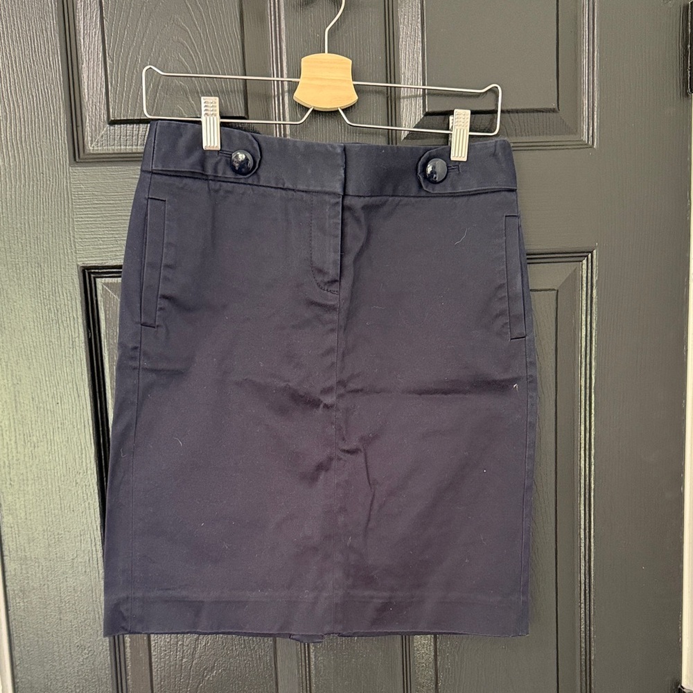 J. Crew Dark Blue Pencil Skirt